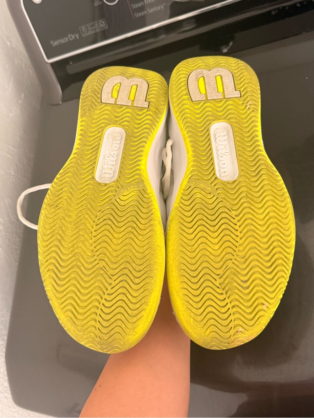 Wilson White & Neon Yellow tennis shoes - Picture 5 of 5